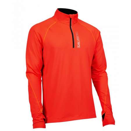  Halfzip LS Tee Men Orange 