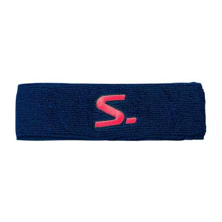  Knitted Headband Navy/Coral 