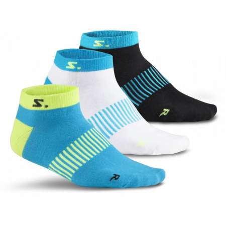  Running Ankle Sock 3-pack Cyan Mix 