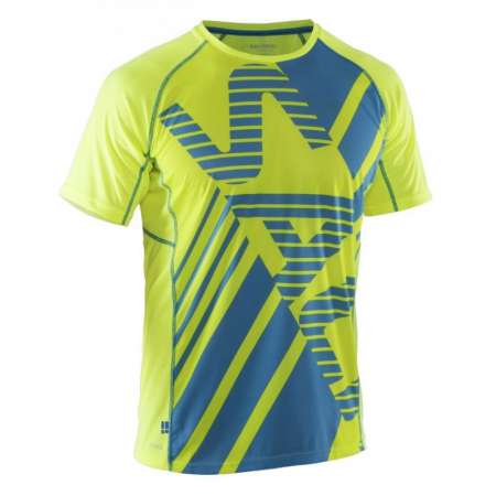  Tee Men Safety Yellow/Cyan blue 