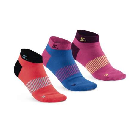  Running Ankle Sock 3-pack Diva Pink Mix 